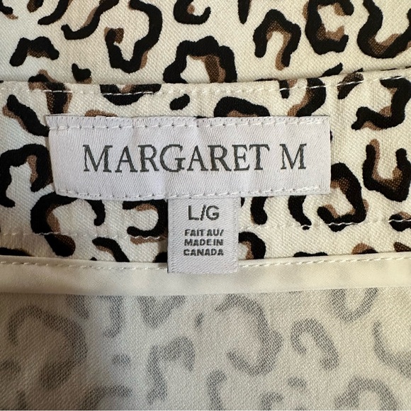 Margaret M White A Line Stretch Pull On Black Cheetah Print Skirt - Picture 6 of 7